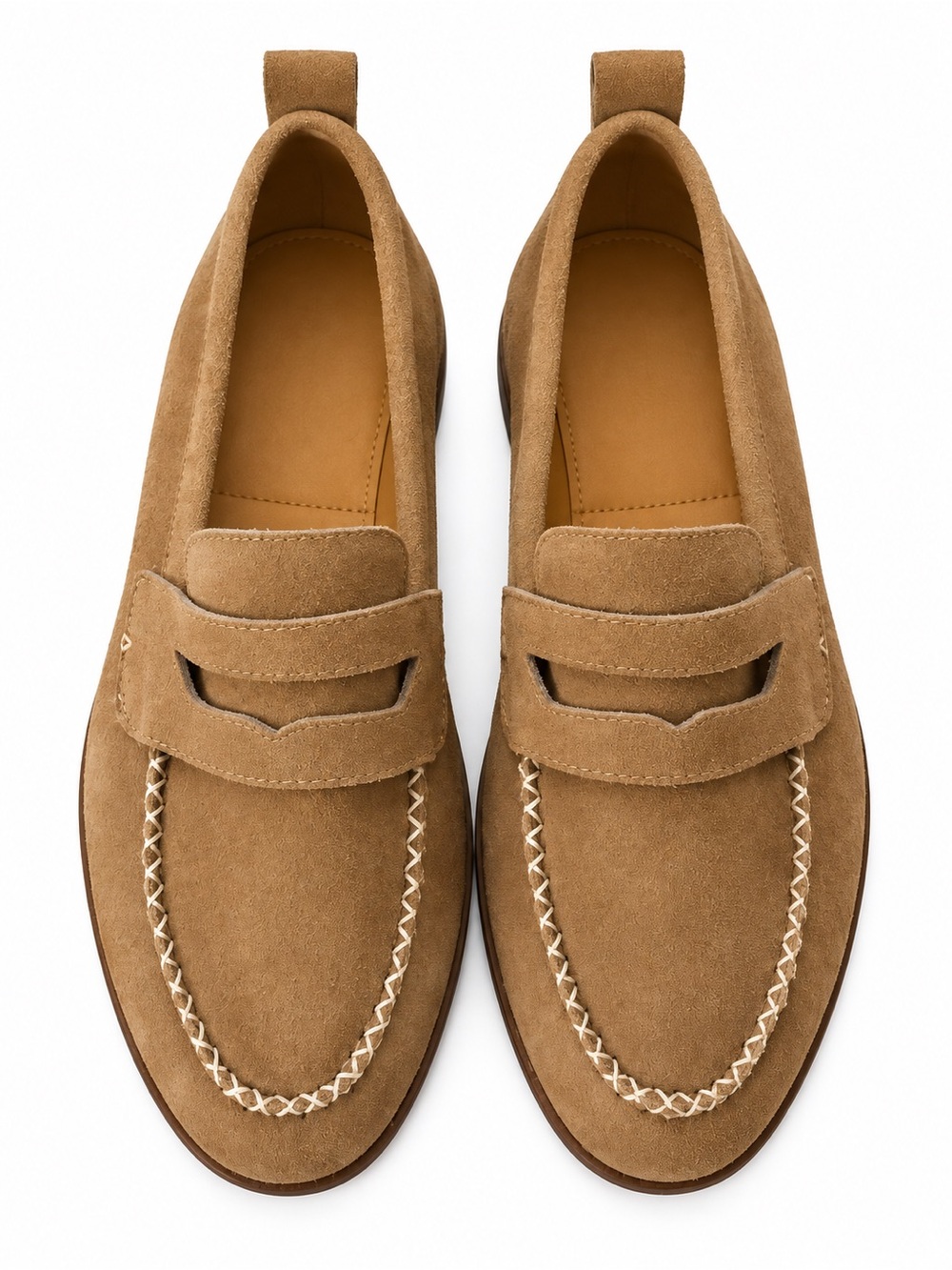 KELSI DAGGER Lens Almond Suede Loafers new condition size 8.5 - Picture 2 of 5
